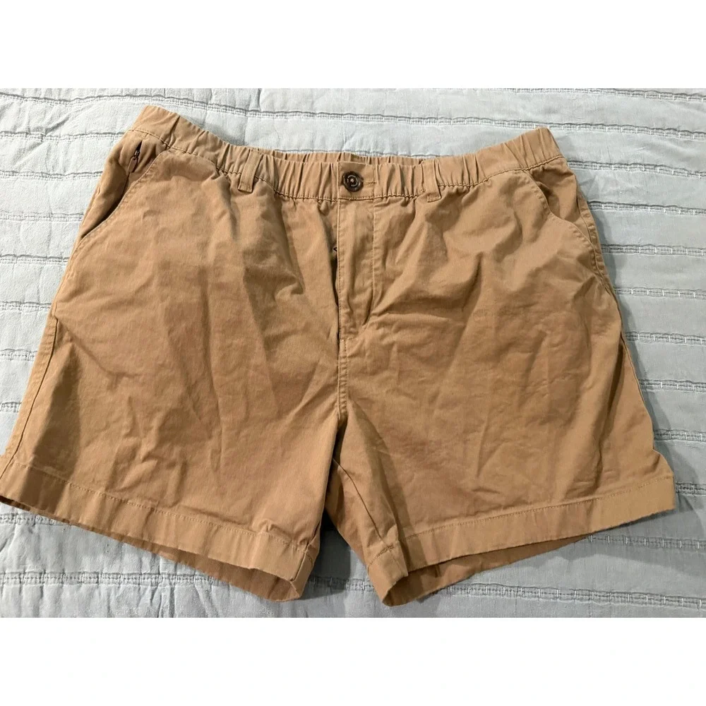 Chubbies Originals Mens 5.5 Inseam Khaki Stretch Twill Shorts XL Elastic Waist